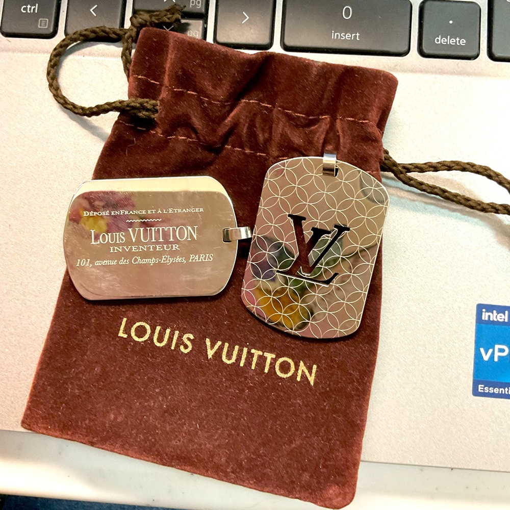 Lv Dog Tags Set Of  Two